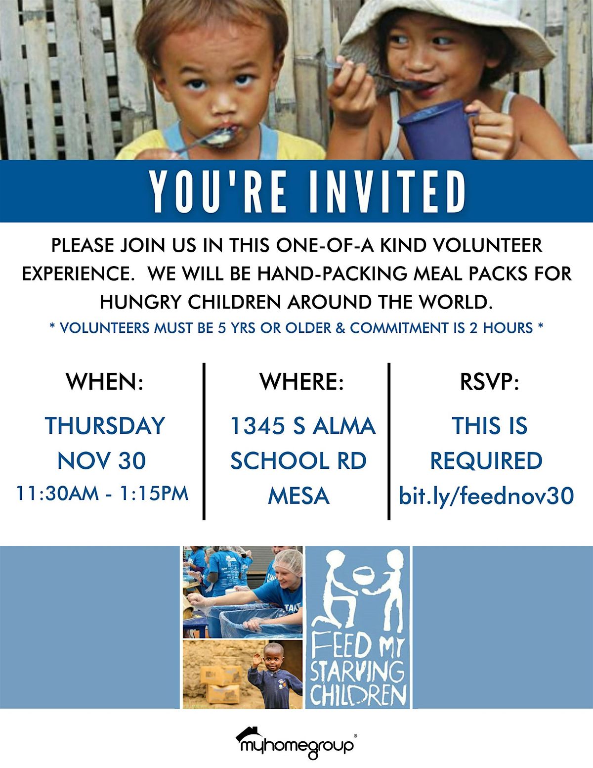 Feed My Starving Children:  A My Home Group Packing Event, 9 October | Event in Tempe | AllEvents