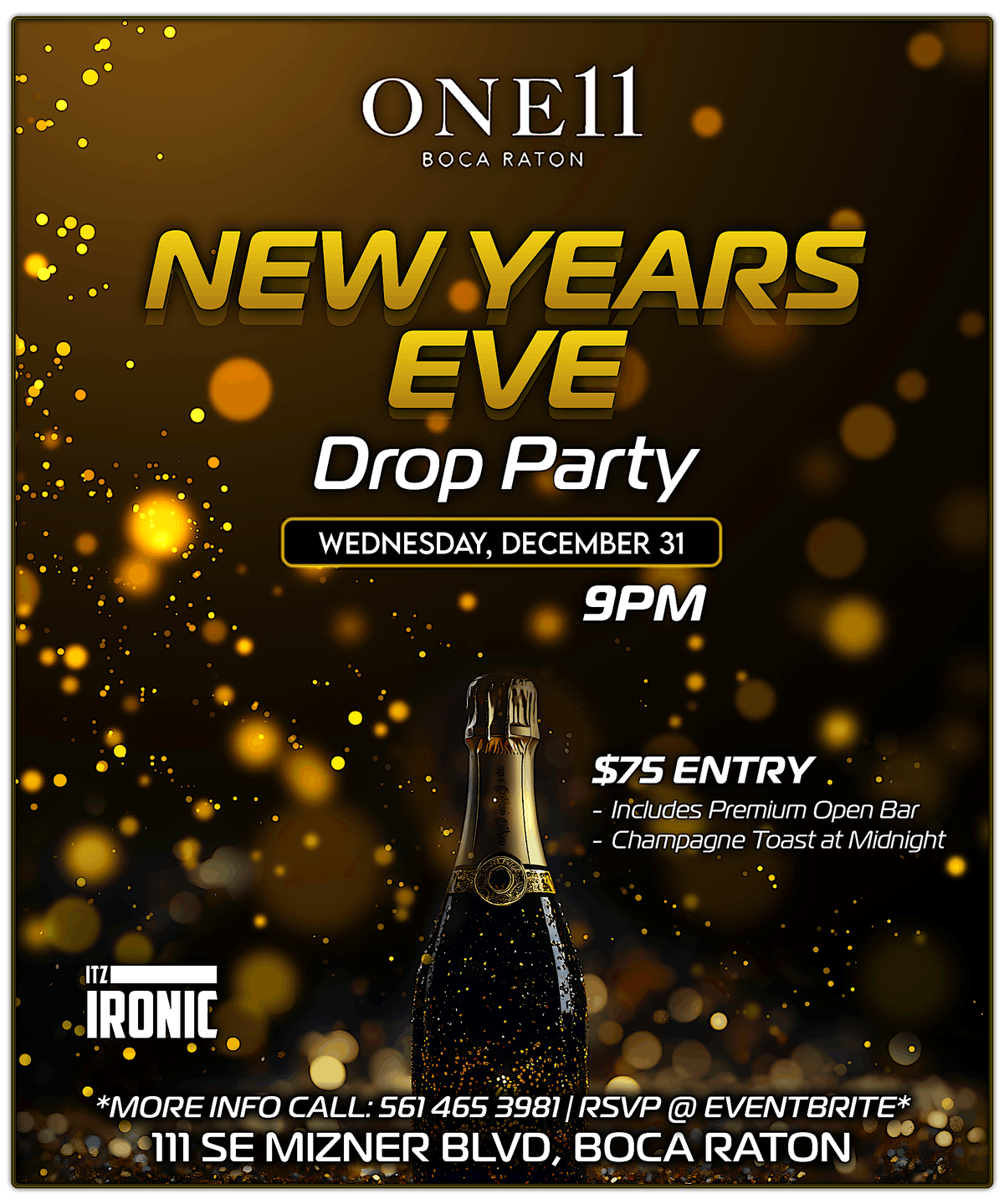 NEW YEAR'S EVE - DROP PARTY @ ONE11, 31 December | Event in Boca Raton | AllEvents