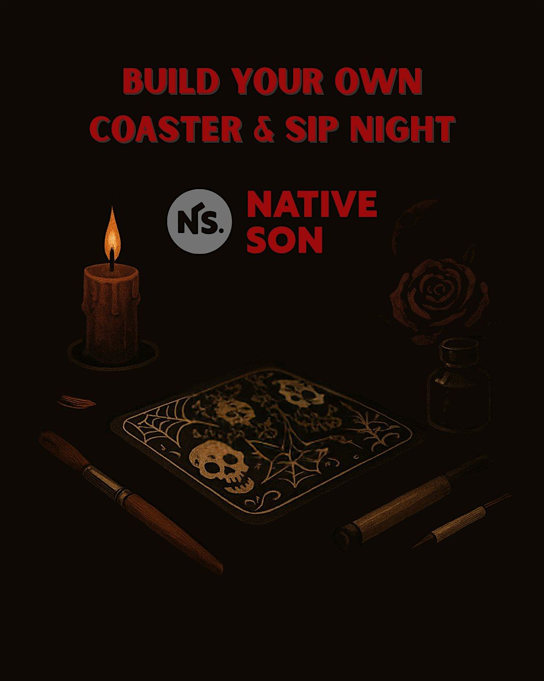 Build Your Own Coaster & Sip Night, 10 October | Event in Los Angeles | AllEvents