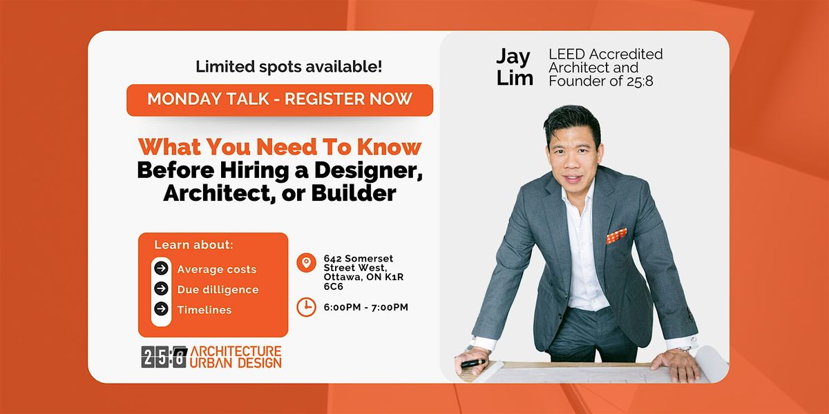 What You Need To Know Before Hiring a Designer, Architect, or Builder, 5 May | Event in Ottawa | AllEvents