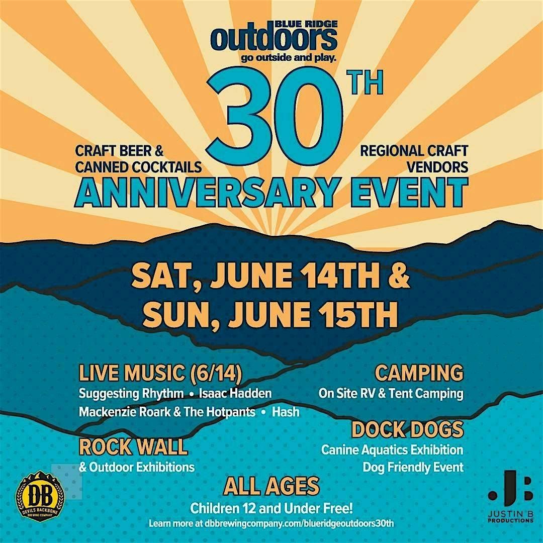 Blue Ridge Outdoors 30th Anniversary Event, 14 June | Event in Nellysford | AllEvents