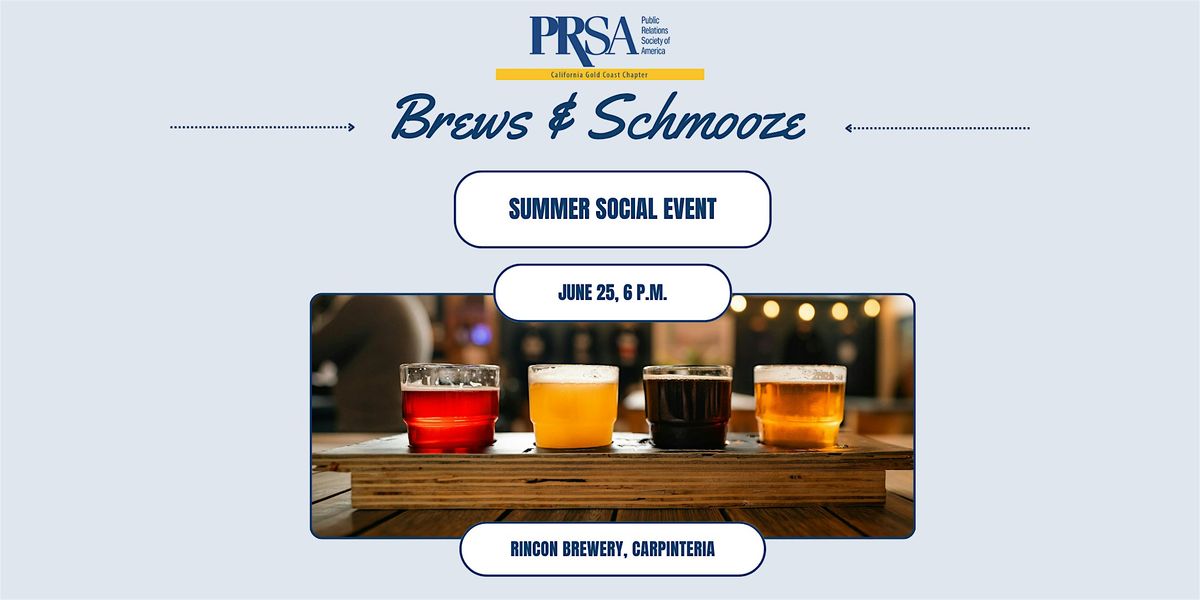 Brews & Schmooze Summer Social, 25 June | Event in Carpinteria | AllEvents