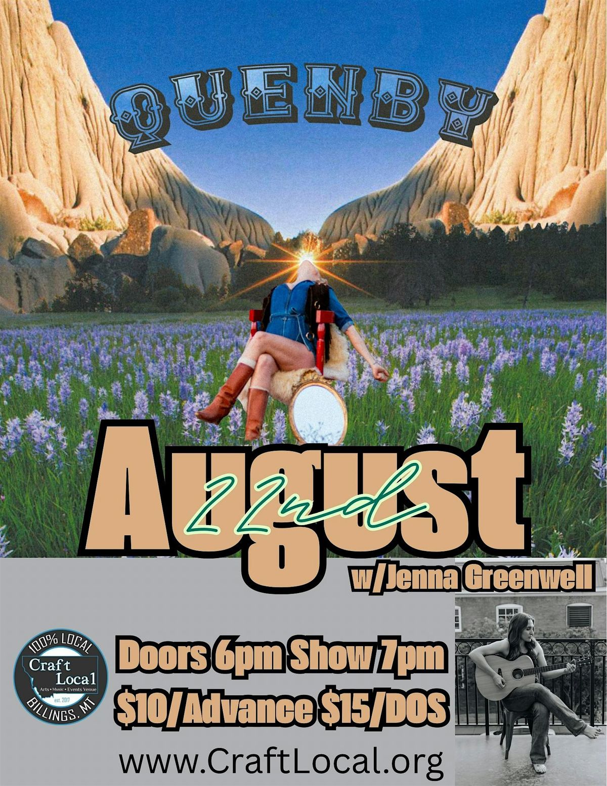 Quenby w/Jenna Greenwell, 22 August | Event in Billings | AllEvents