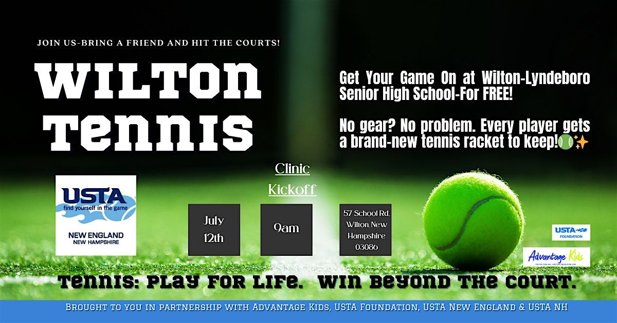 Free! Wilton Tennis PLUS 2025 | Event in Wilton | AllEvents