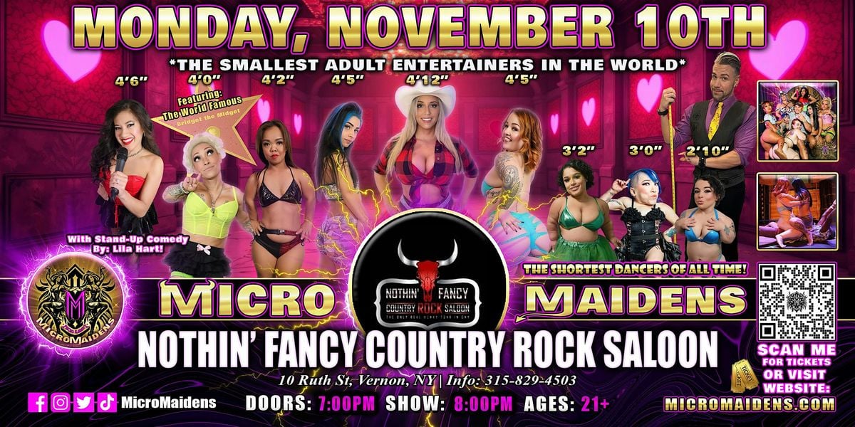 Vernon, NY - Micro Maidens Dwarf Dancers @ Nothin' Fancy, 10 November | Event in Vernon | AllEvents