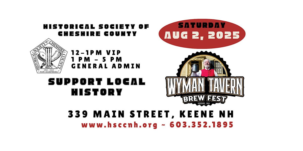 Wyman Tavern Brew Fest 2025, 2 August | Event in Keene | AllEvents