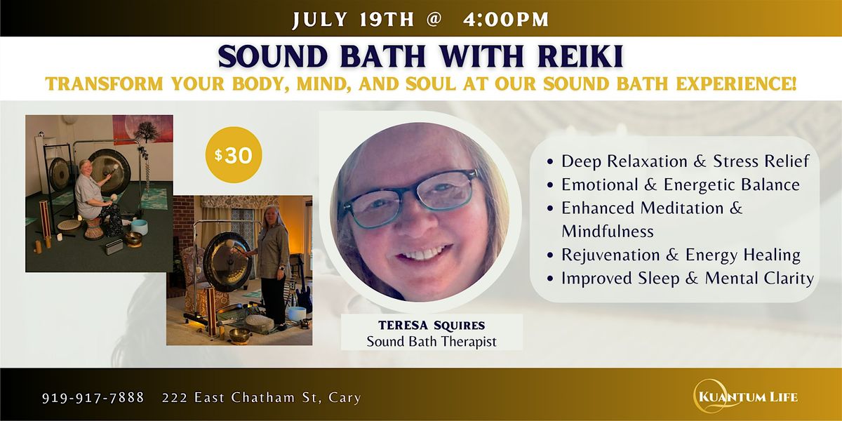 Sound Bath with Reiki, 19 July | Event in Cary | AllEvents