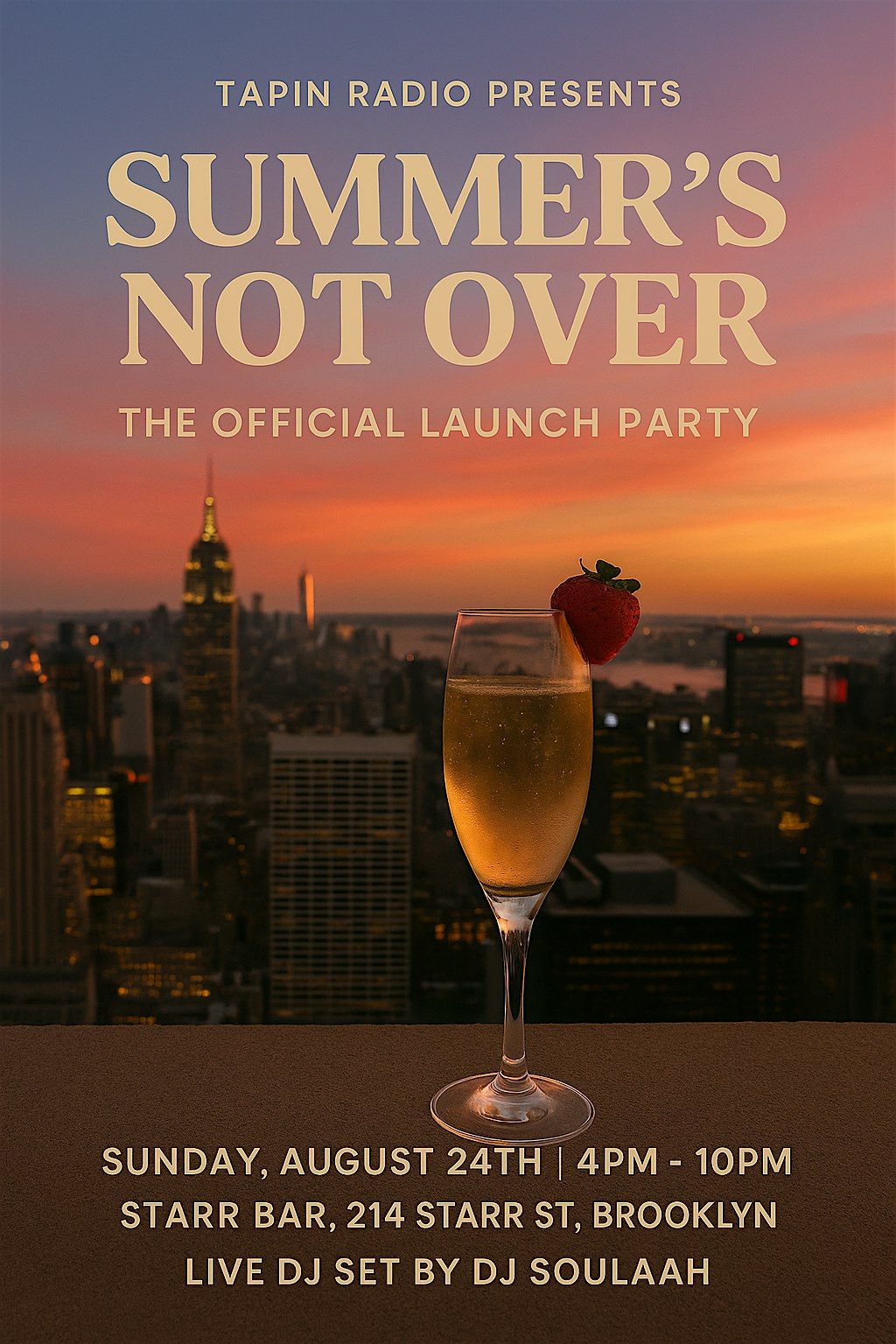 TapIn Radio Presents: Summer's Not Over. The Official Launch Party, 24 August | Event in Brooklyn | AllEvents
