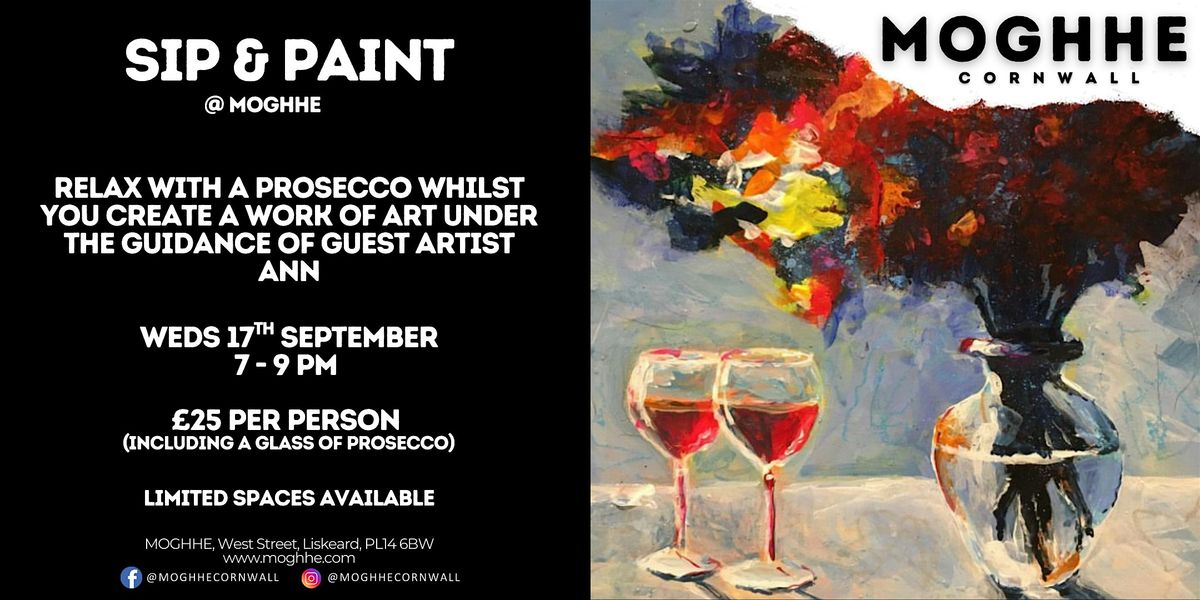 Moghhe Sip & Paint (with Shari), 29 October | Event in Liskeard | AllEvents