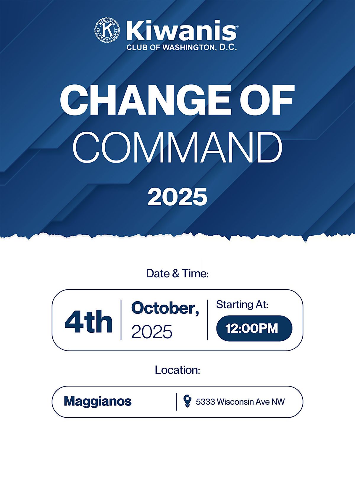 Change of Command Ceremony & Lunch, 4 October | Event in Washington | AllEvents
