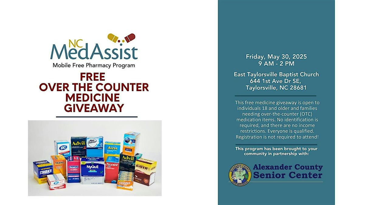 Alexander County Over-the-Counter Medicine Giveaway  and Community Event | Event in Taylorsville | AllEvents