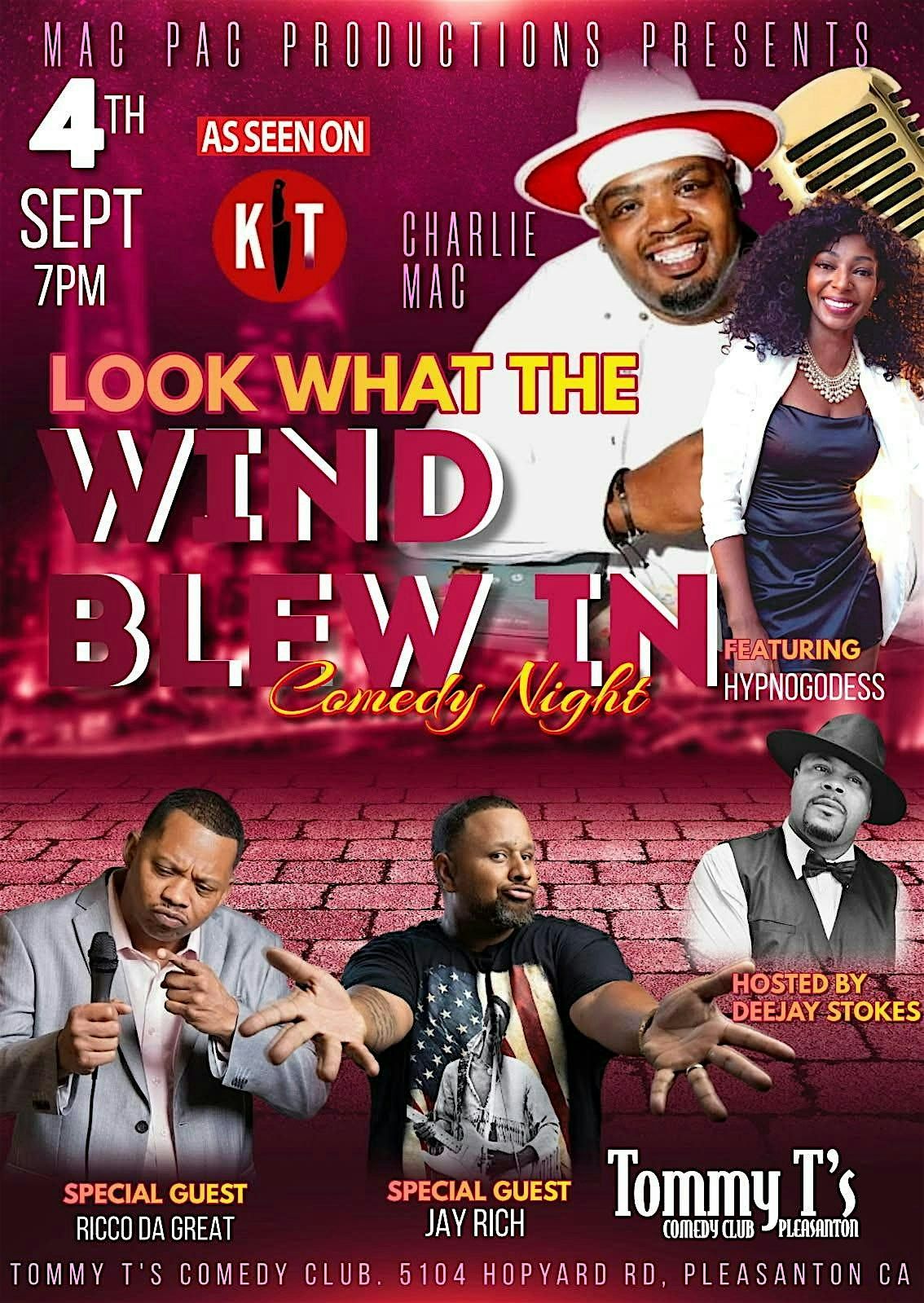 Look What the Wind Blew In: Comedy Night, 4 September | Event in Pleasanton | AllEvents