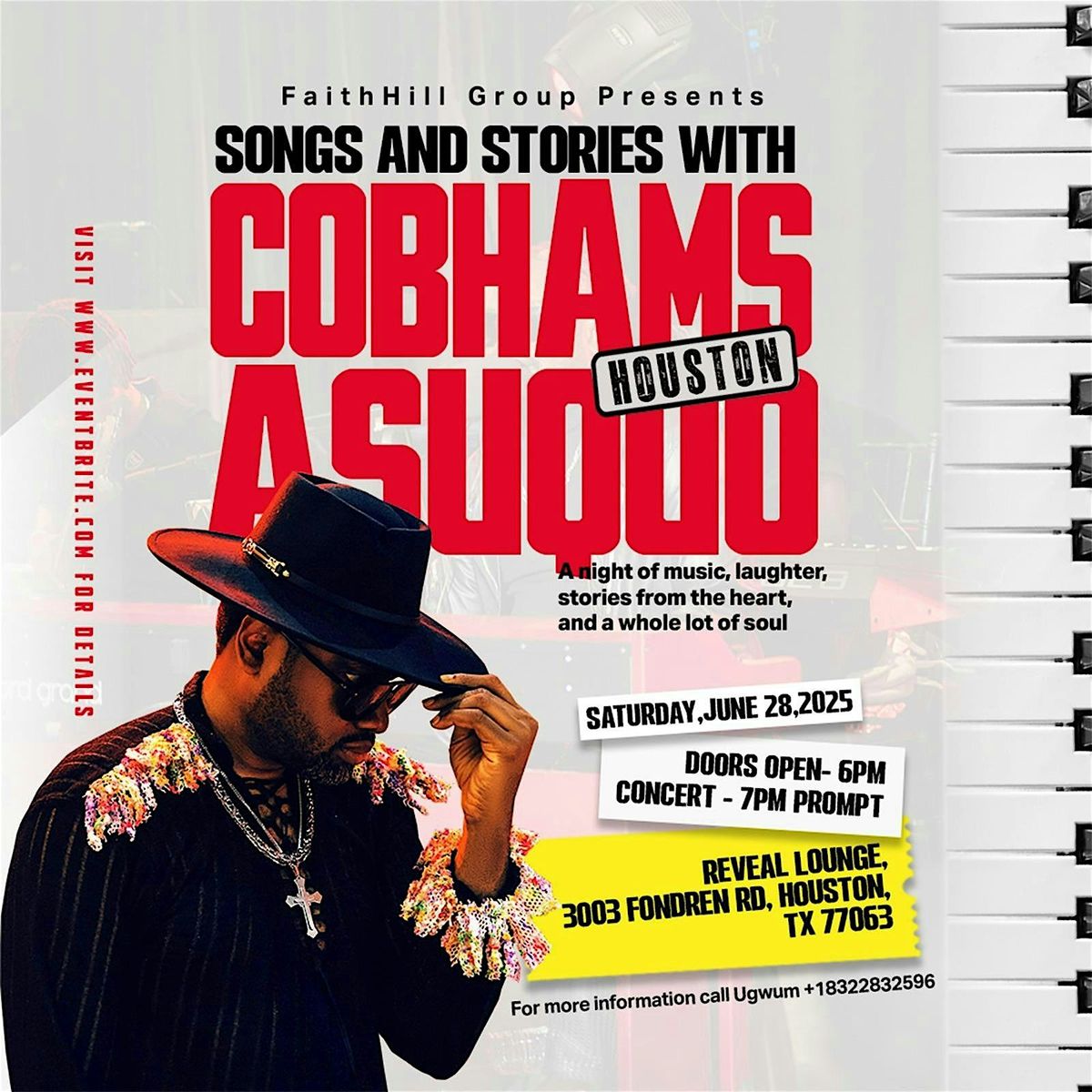 Songs & Stories  with Cobhams Asuquo, 16 August | Event in Houston | AllEvents