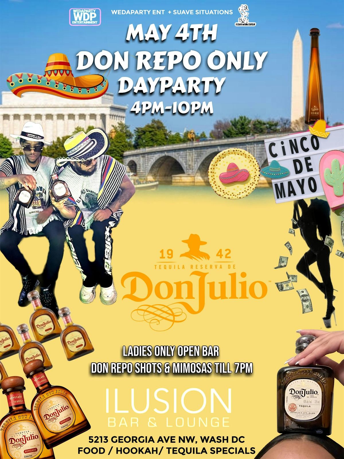 DON REPO ONLY DAYPARTY CINCO DE MAYO, 4 May | Event in Washington | AllEvents