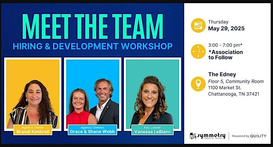 Meet the Team - Hiring & Development Workshop, 29 May | Event in Chattanooga | AllEvents