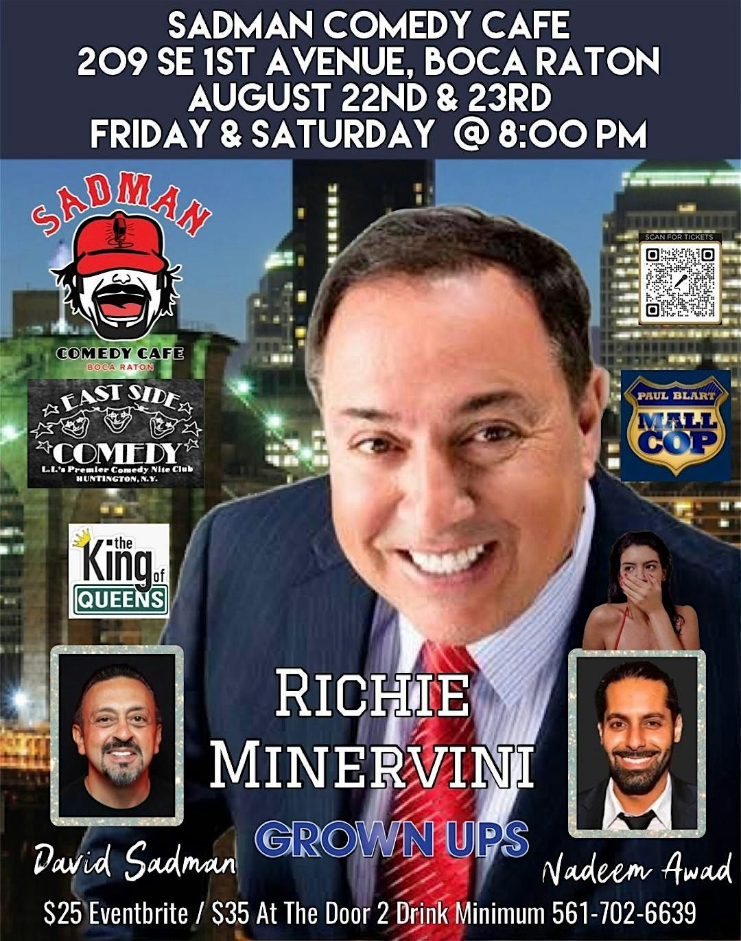Richie Minervini at Sadman Comedy Cafe, Boca Raton, Saturday, 23 August | Event in Boca Raton | AllEvents