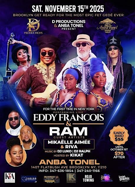 Eddy Francois & RAM, 15 November | Event in Brooklyn | AllEvents