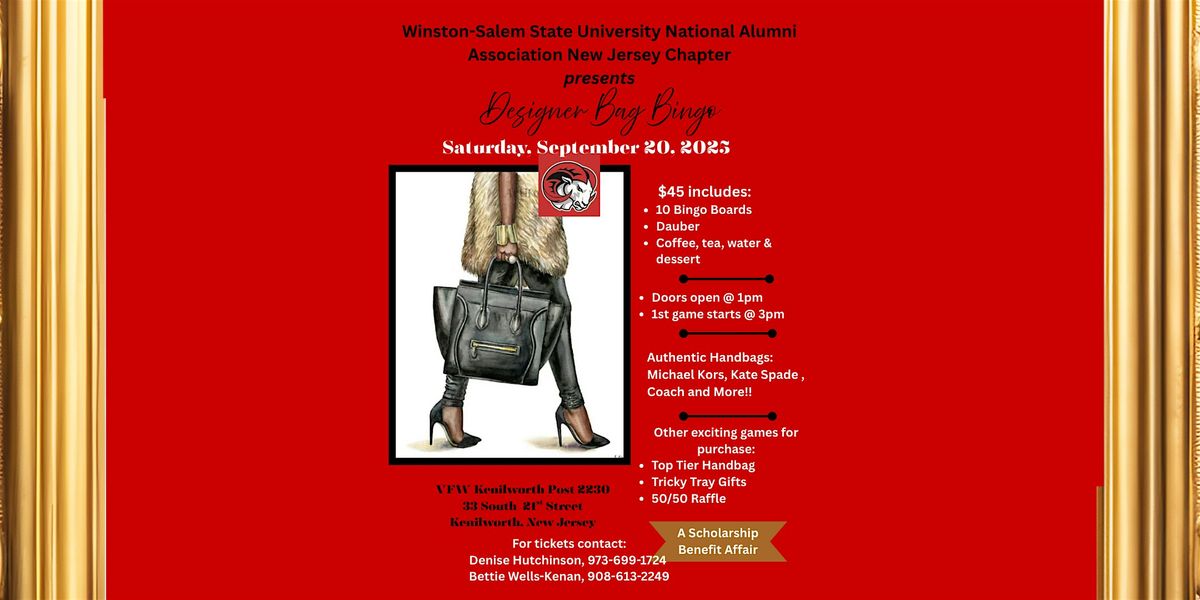 Designer Bag Bingo, 20 September | Event in Kenilworth | AllEvents
