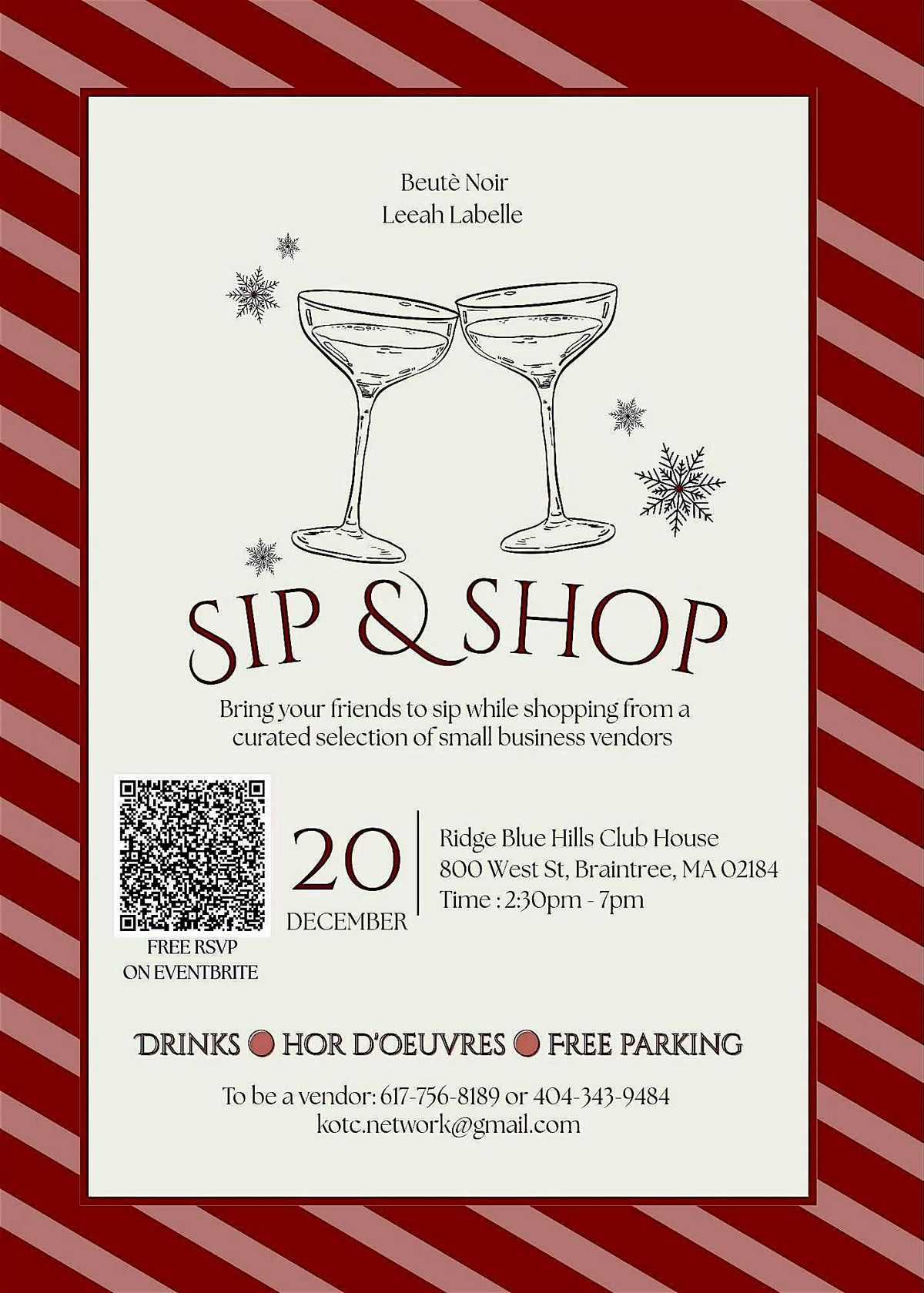 The Sip & Shop Pop-up Shop, 20 December | Event in Braintree | AllEvents