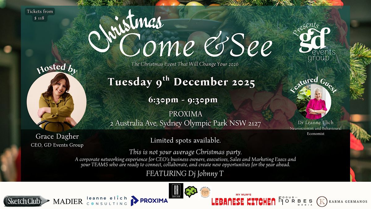 Come & See: Christmas 2025, 9 December | Event in Sydney Olympic Park | AllEvents