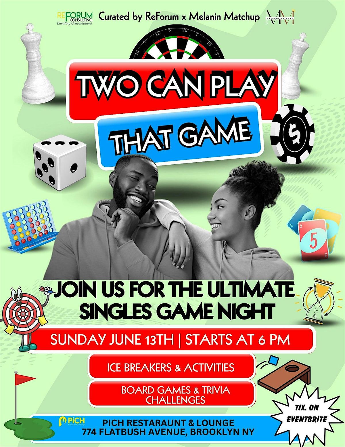 "Two Can Play That Game" Singles Game Night, 13 July | Event in Brooklyn | AllEvents