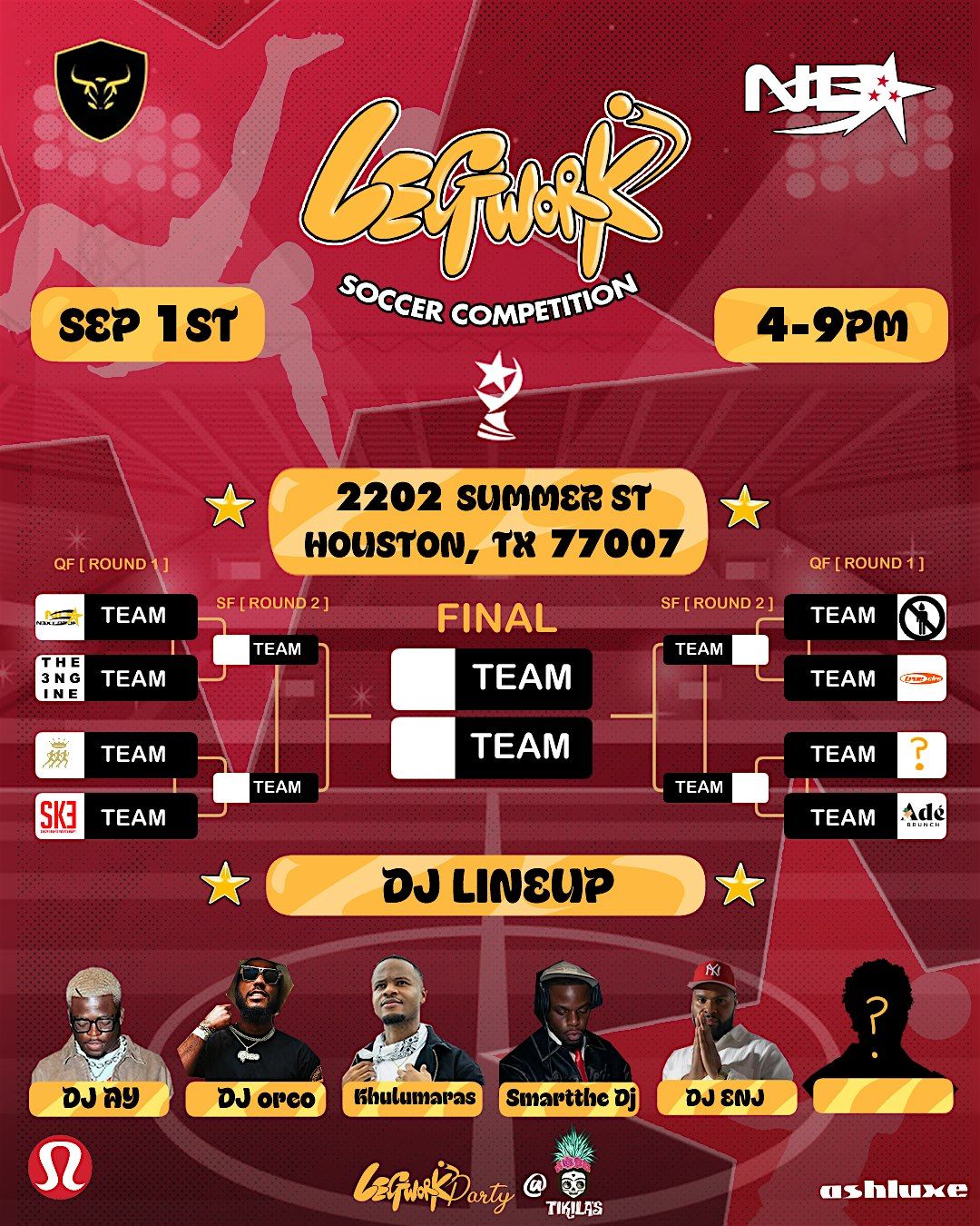 LEGWORK 2025 ⚽️, 1 September | Event in Houston | AllEvents