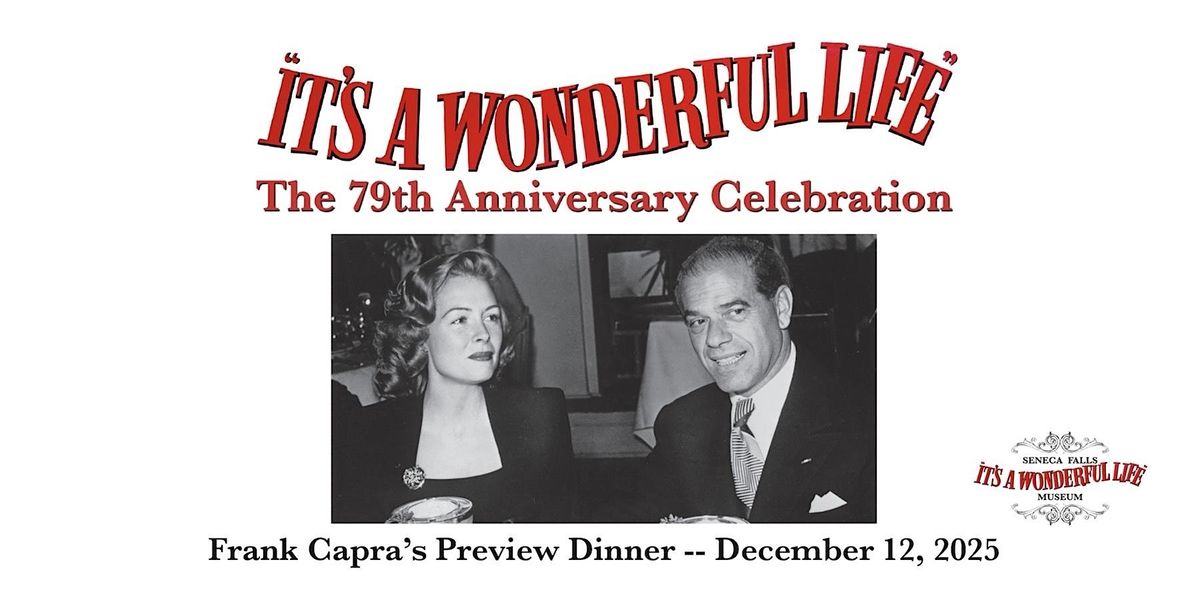 Frank Capra’s Preview Dinner, 12 December | Event in Waterloo | AllEvents