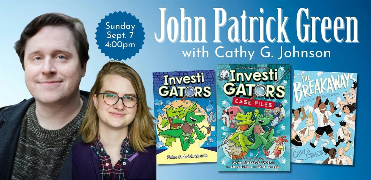 John Patrick Green with Cathy G. Johnson, 7 September | Event in Plainville | AllEvents