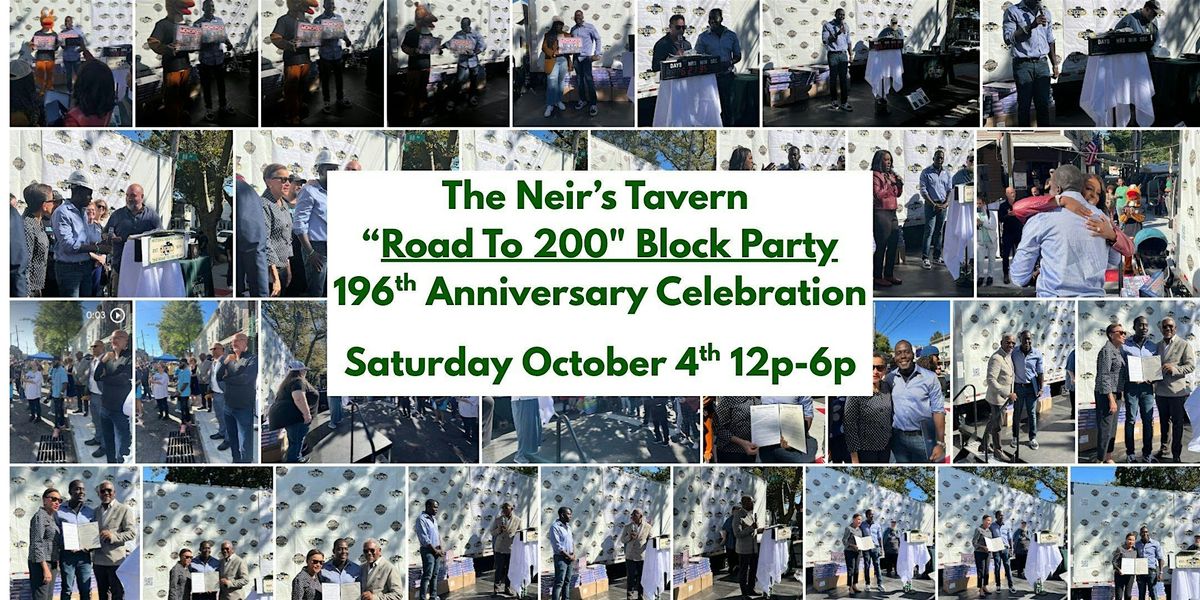 Neir's Tavern 196th Anniversary Block Party, 4 October | Event in Queens | AllEvents