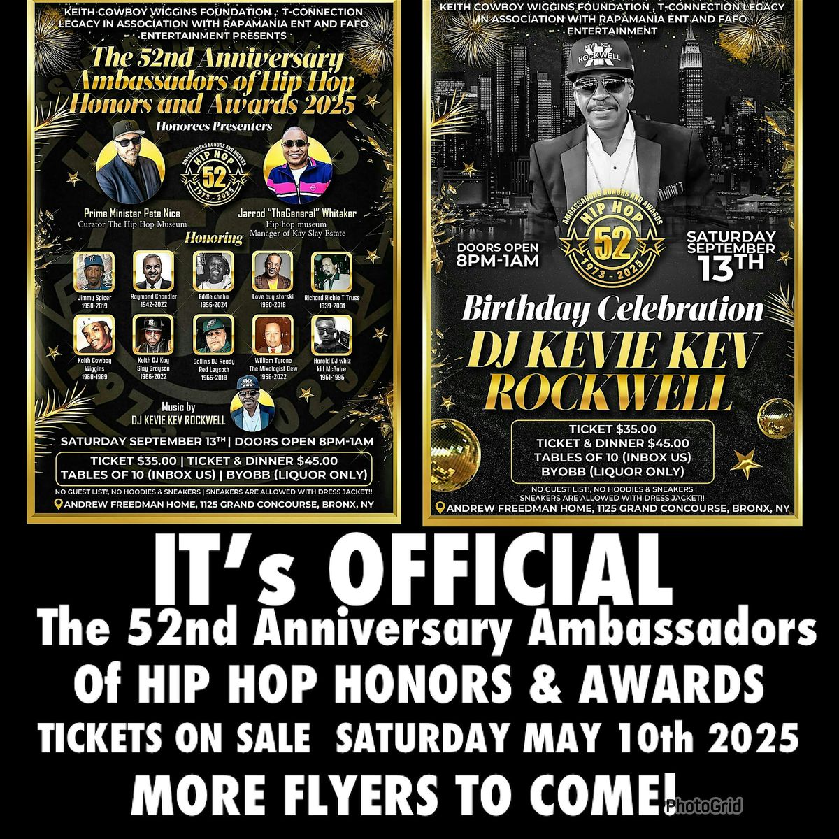 The52nd Anniversary of Hip Hop Ambassadors Honors & Awards, 13 September | Event in The Bronx | AllEvents