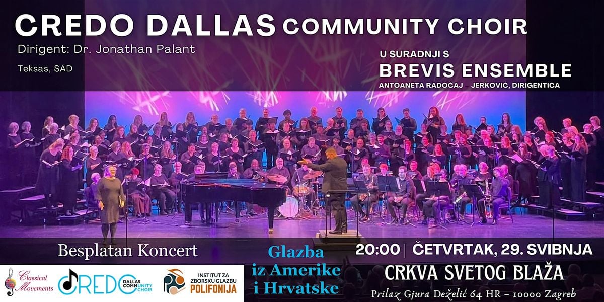 Credo Choir & Brevis Ensemble in Concert: Zagreb, 29 May | Event in Zagreb | AllEvents