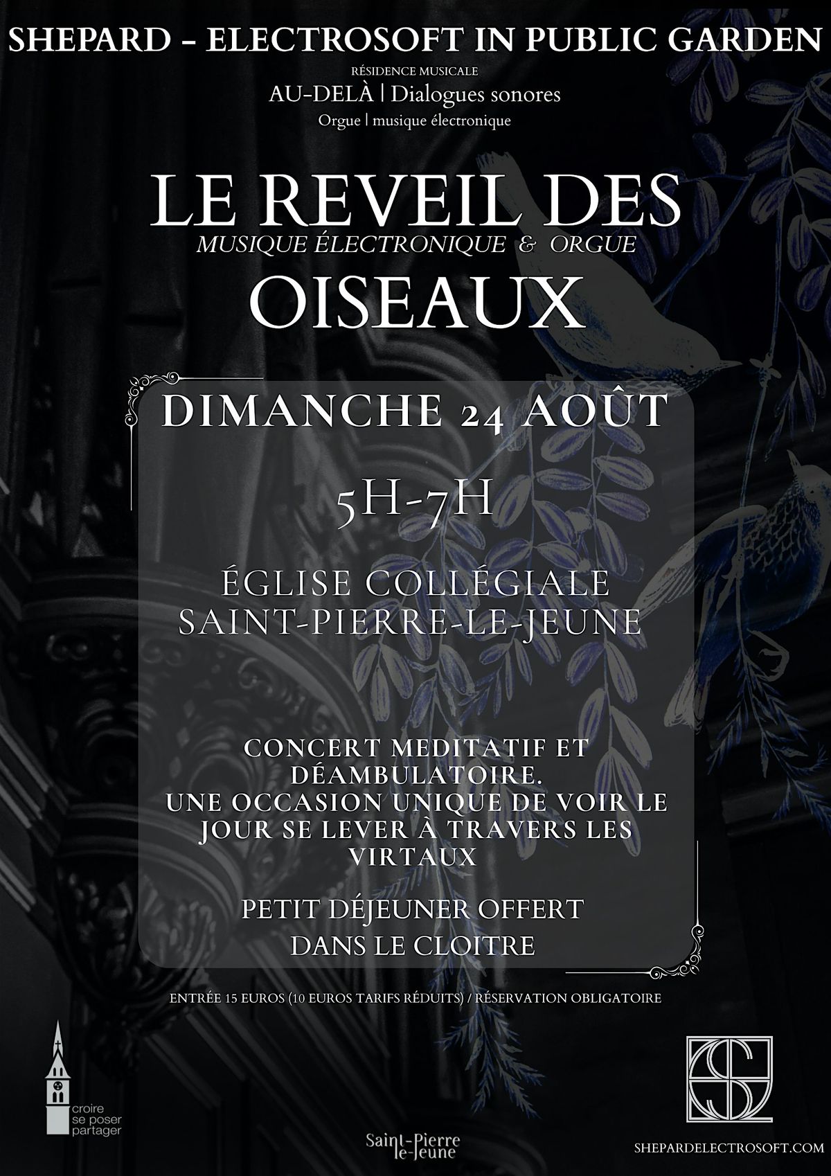 LE REVEIL DES OISEAUX: Musique électronique et orgue à l'aube, 24 August | Event in Strasbourg | AllEvents