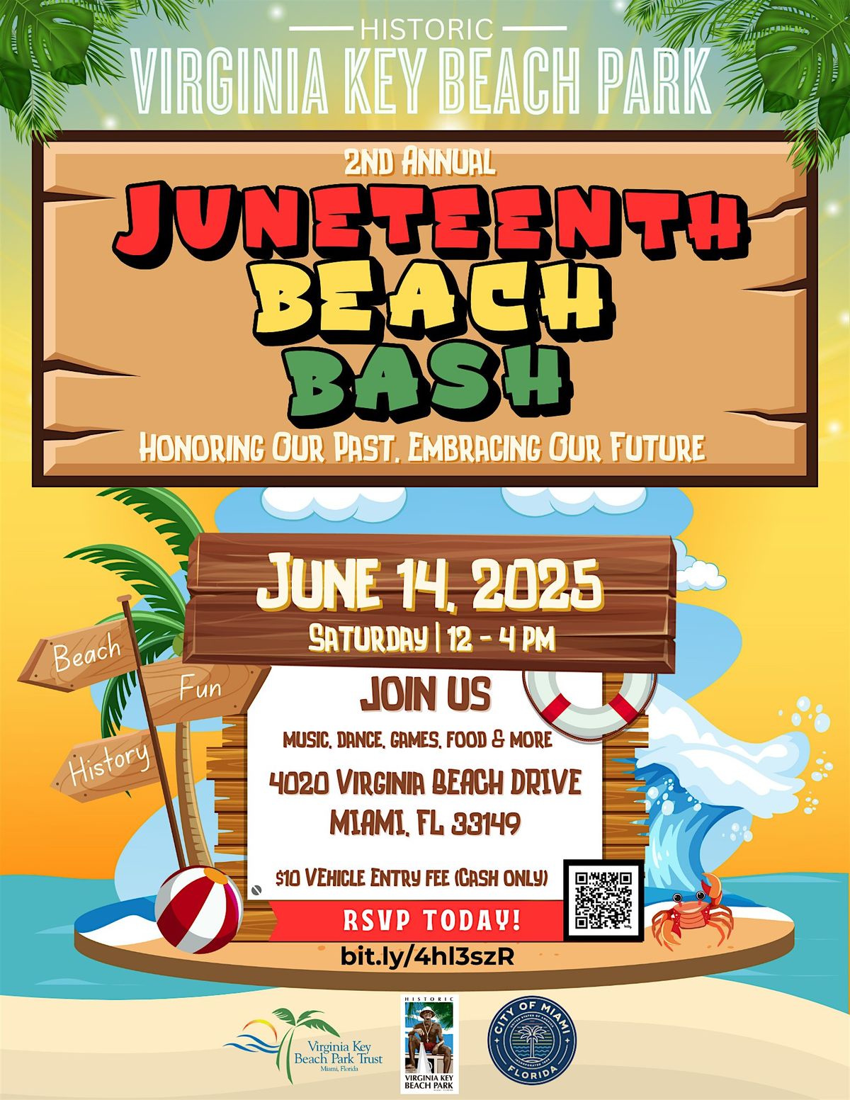 Historic Virginia Key Beach Park -  Juneteenth Beach Bash, 14 June | Event in Miami | AllEvents