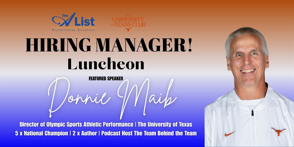 Winning Culture with Speaker Donnie Maib, 3 December | Event in Austin | AllEvents