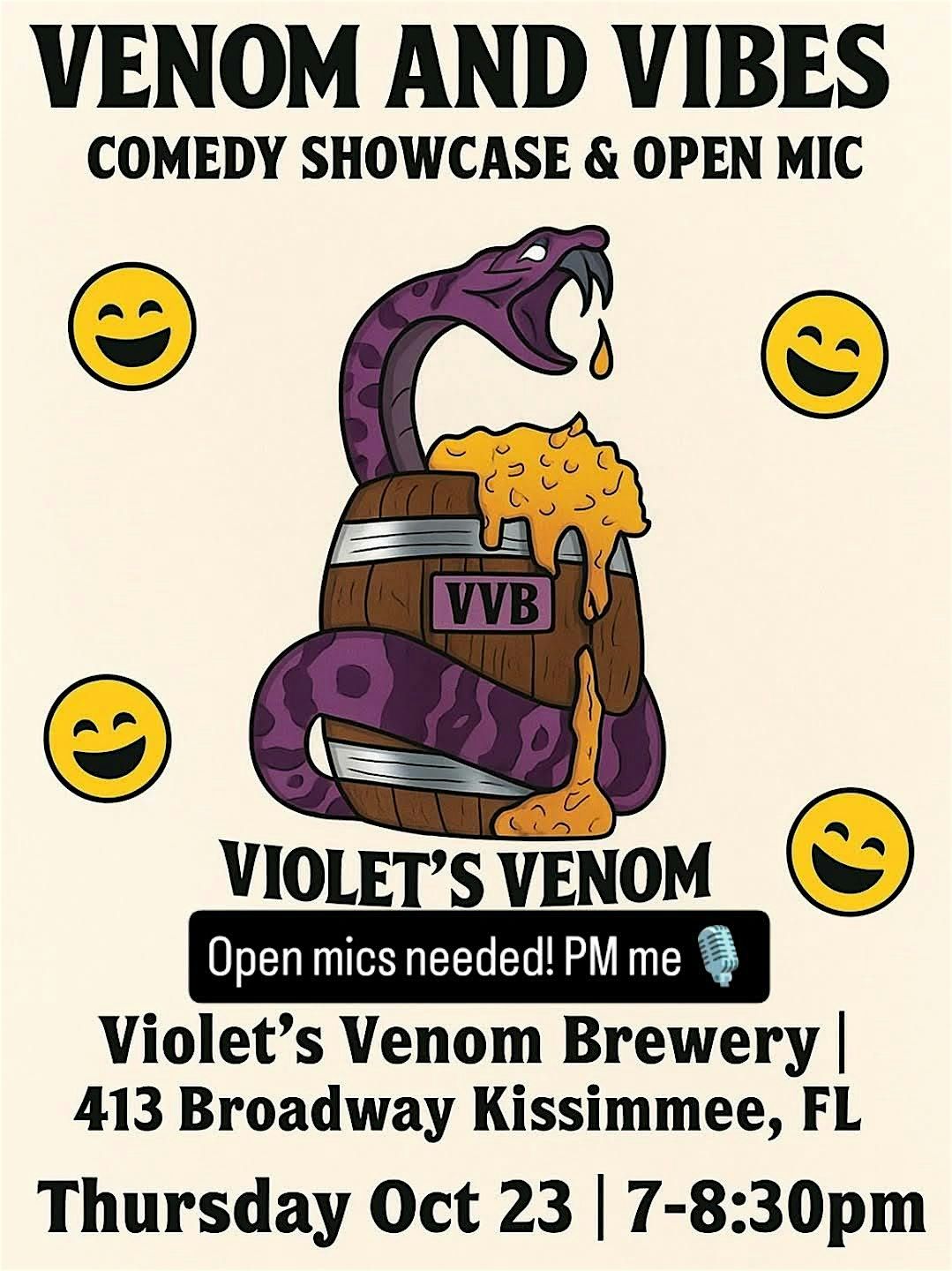 Venom & Vibes Standup Comedy, 23 October | Event in Kissimmee | AllEvents