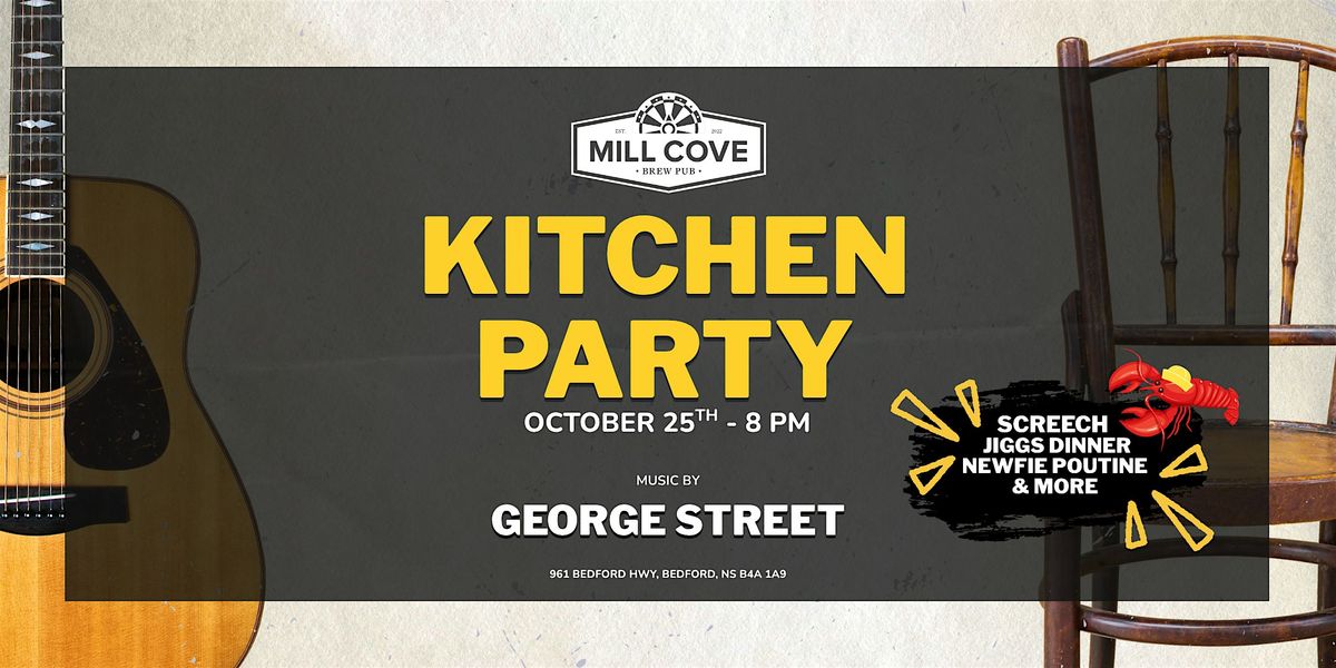 Millcove’s Kitchen Party – East Coast Night with George Street Band, 25 October | Event in Bedford | AllEvents