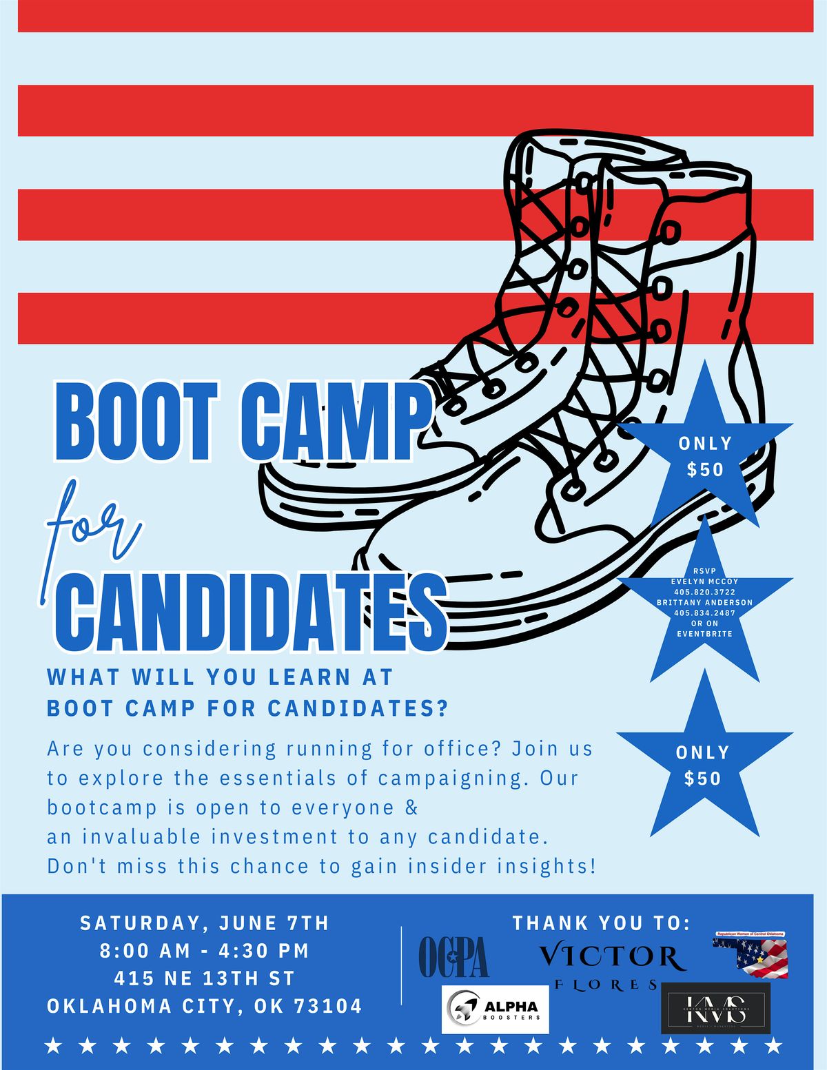 BOOT CAMP FOR CANDIDATES, 7 June | Event in Oklahoma City | AllEvents