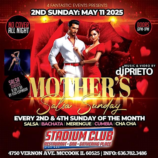 Salsa Sunday (Mother’s Day) @ Stadium Club – No Cover Charge!, 11 May | Event in McCook | AllEvents