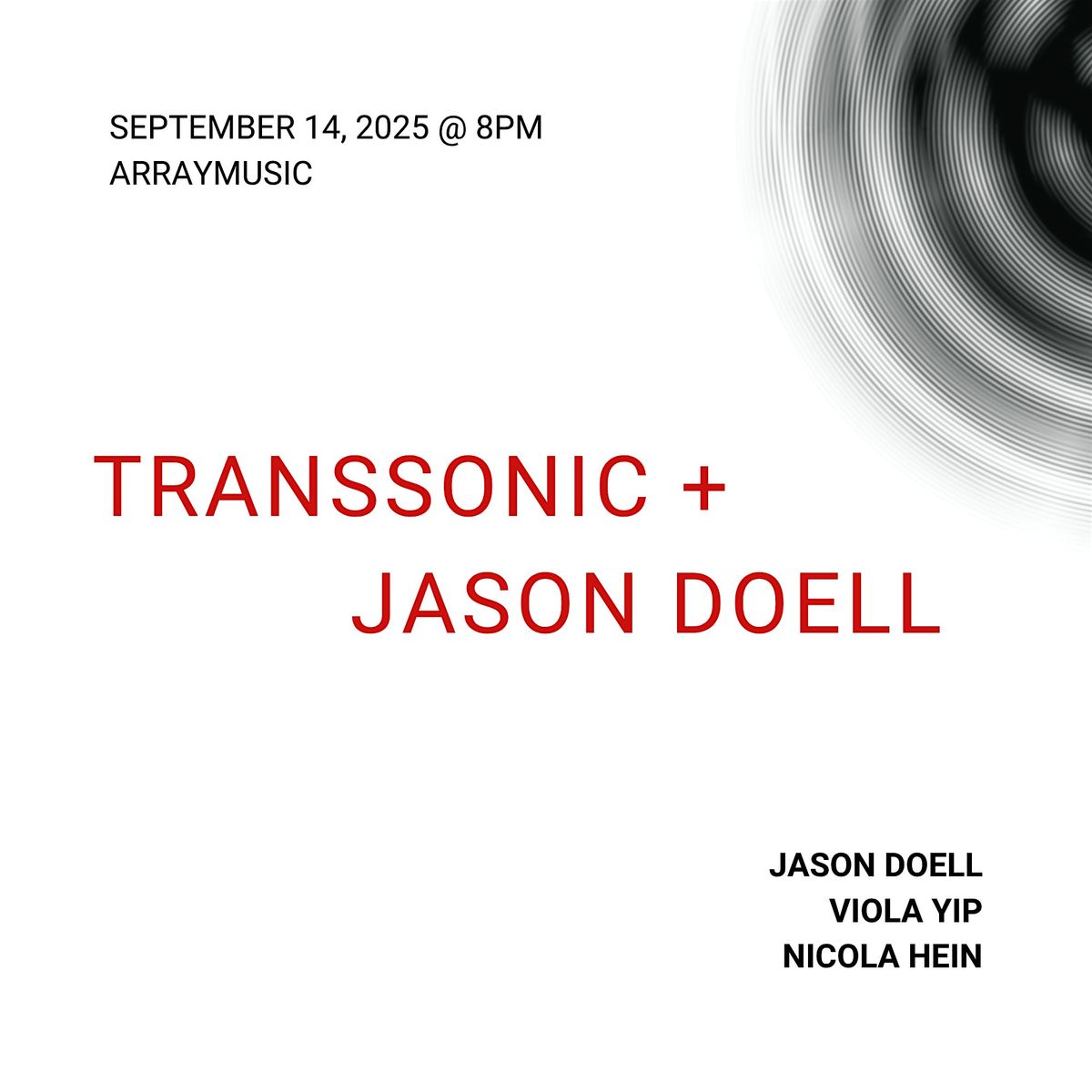 Freesound & Arraymusic Present: Transsonic!, 14 September | Event in Toronto | AllEvents