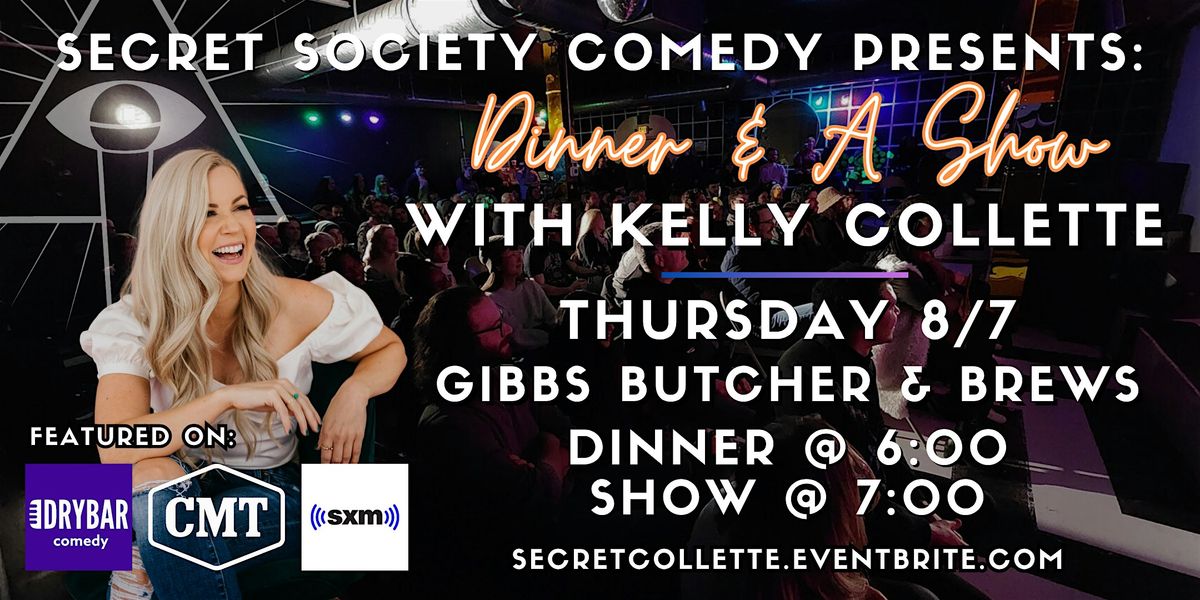 Kelly Collette | Dinner & A Comedy Show @ Gibbs, 7 August | Event in Olmsted Falls | AllEvents