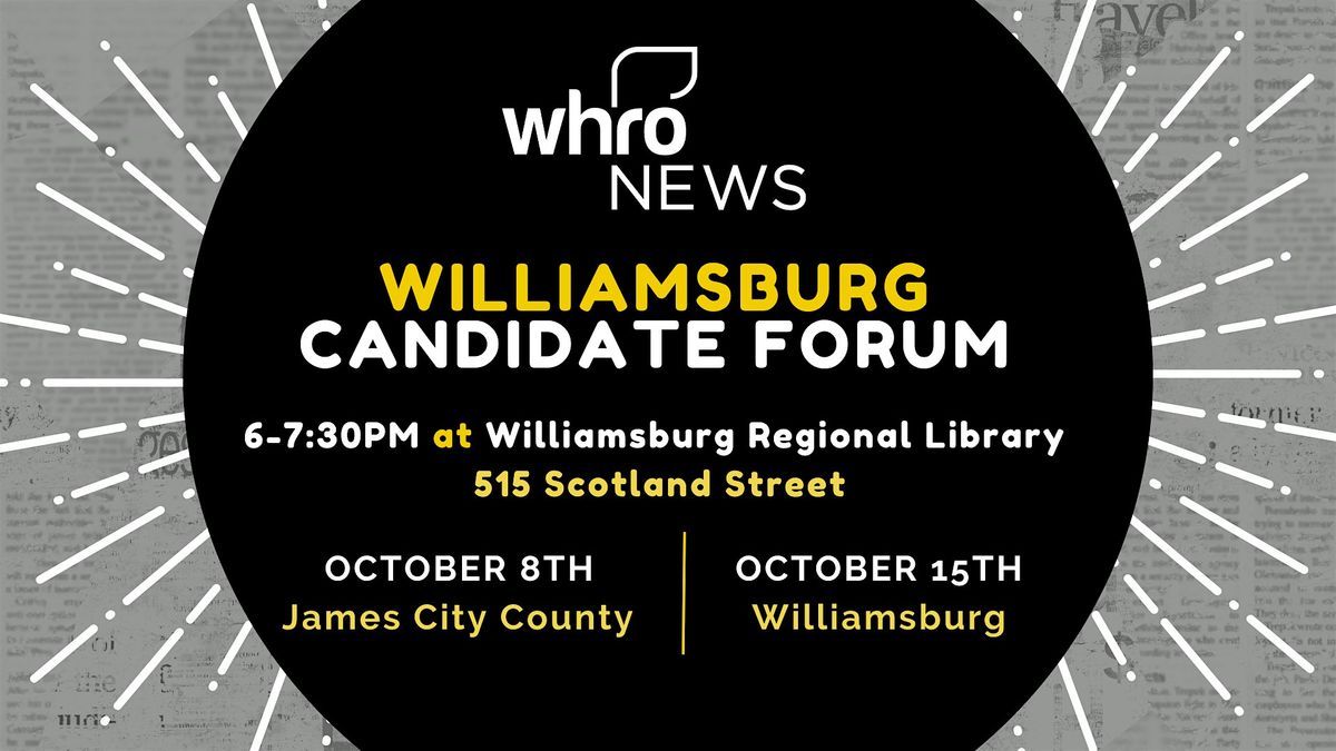 Williamsburg Candidate Forums, 8 October | Event in Williamsburg | AllEvents