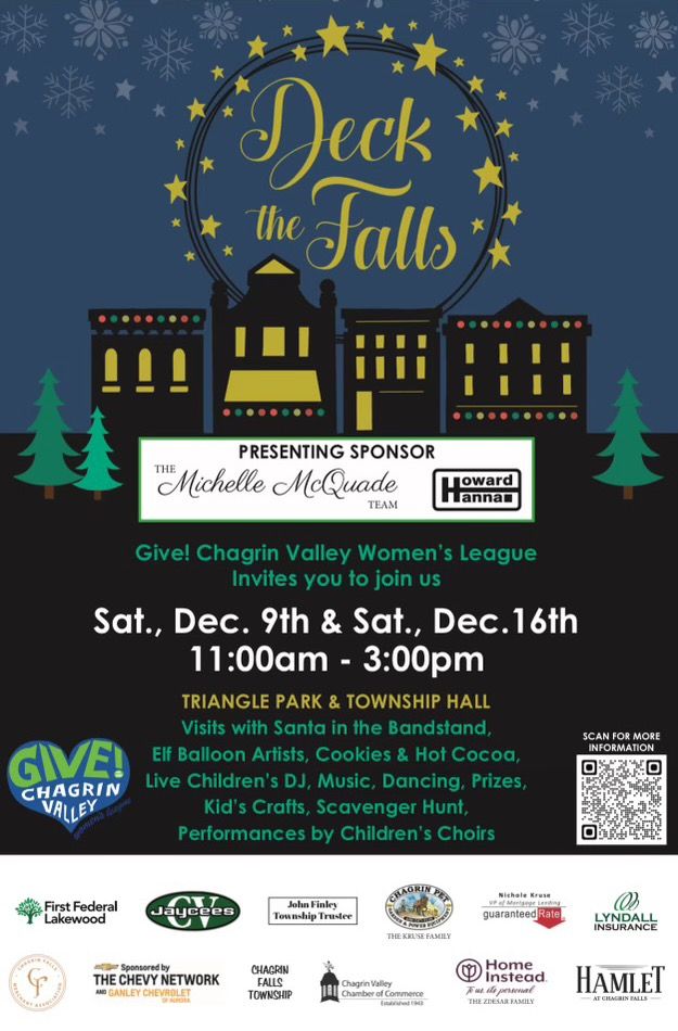 Deck the Falls , Chagrin Falls Triangle Park Commercial Historic