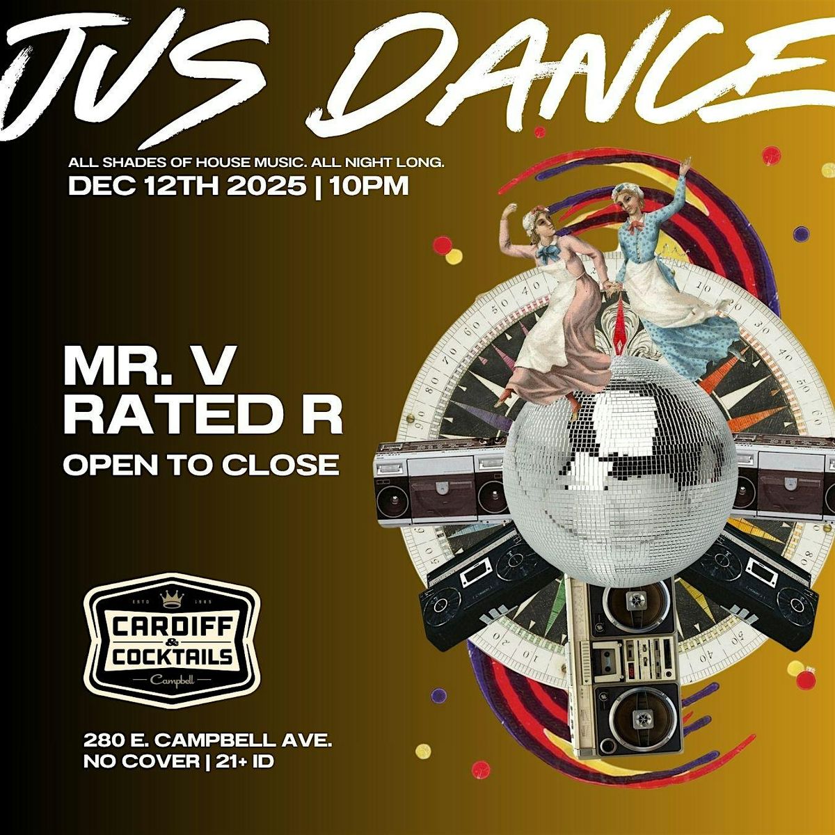 Jus Dance with Mr. V & Rated R, 12 December | Event in Campbell | AllEvents