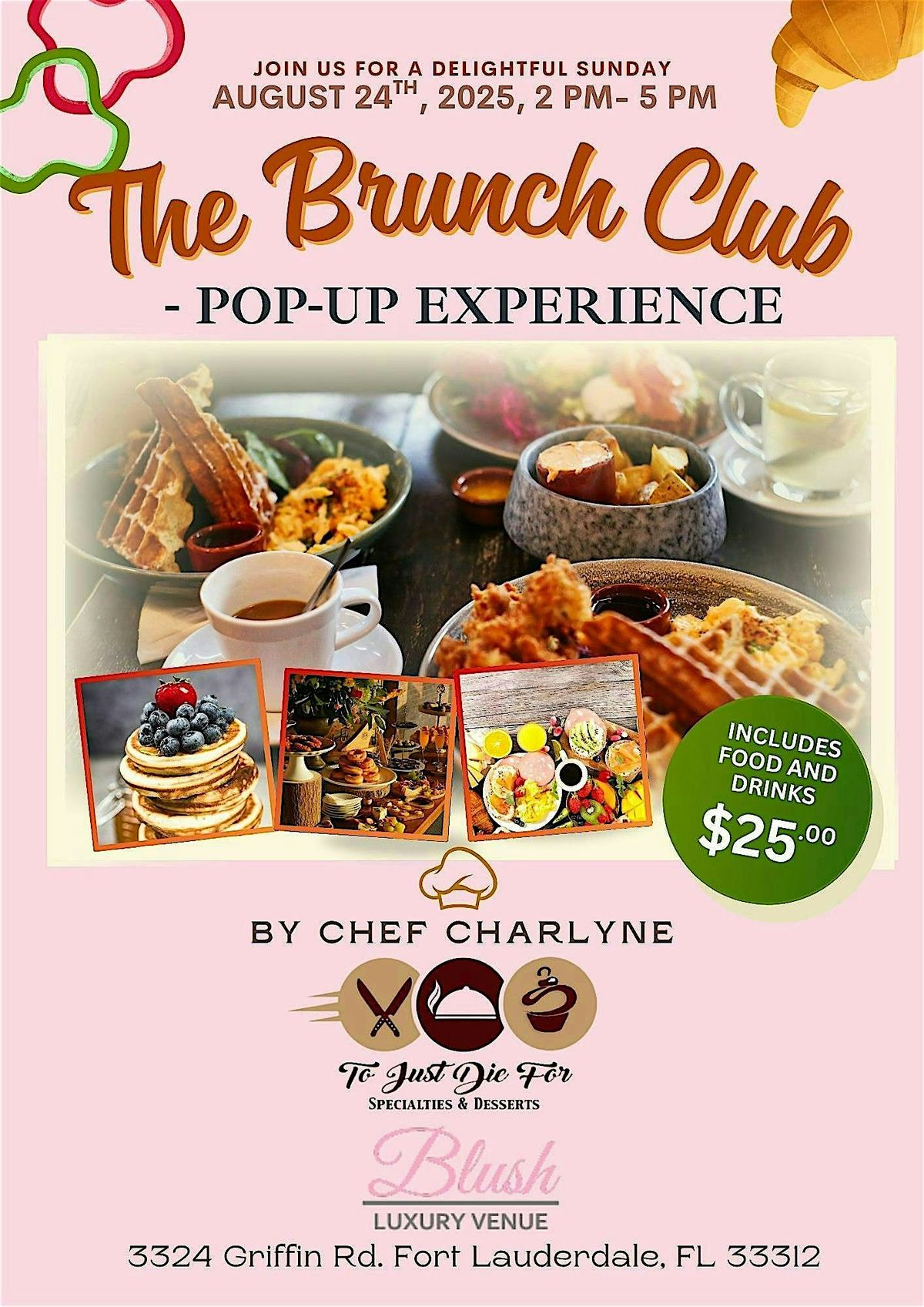 The Brunch Club – POP UP EXPERIENCE with Chef Charlyne, 24 August | Event in Fort Lauderdale | AllEvents