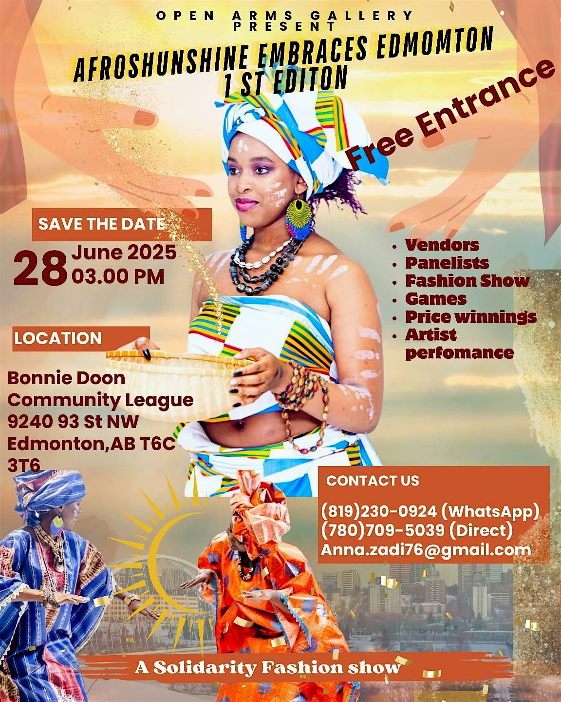 AFROSHUNSHINE EMBRACES EDMONTON, 28 June | Event in Edmonton | AllEvents