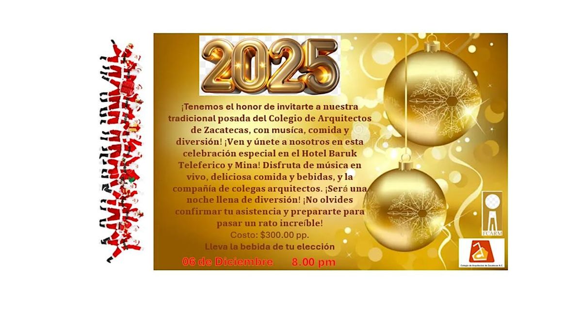 posada tradicional del Colegio de Arquitectos de Zacatecas, 6 December | Event in Zacatecas | AllEvents