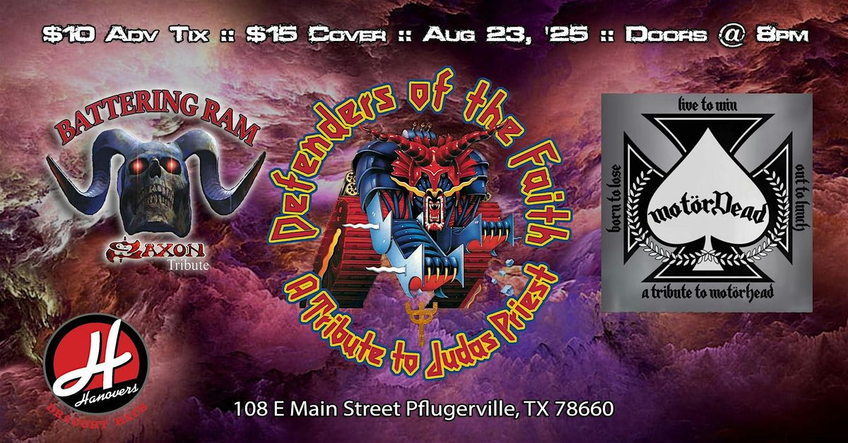 Defenders of the Faith with Battering Ram+MotörDead @Hanovers Pflugerville, 23 August | Event in Pflugerville