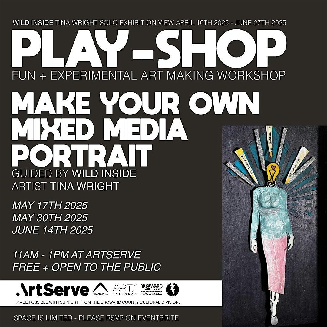 PLAY-SHOP Art Making Series with WILD INSIDE Artist Tina Wright, 30 May | Event in Fort Lauderdale | AllEvents