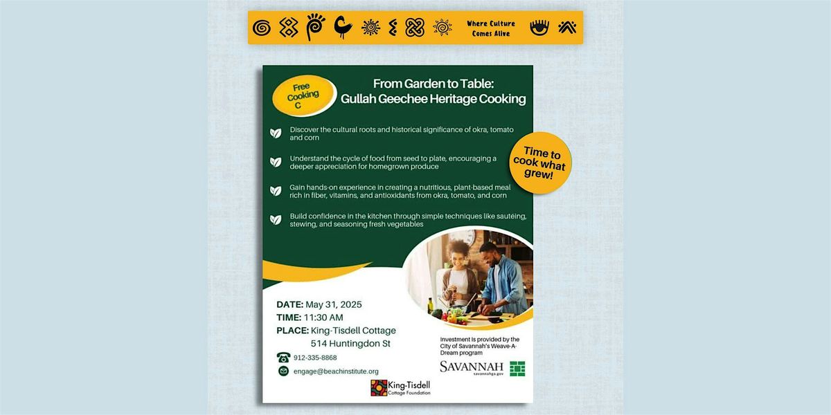 From Garden to Table, 31 May | Event in Savannah | AllEvents