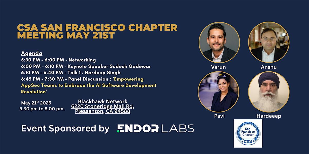 CSA San Francisco Chapter Meeting May 21st, 21 May | Event in Pleasanton | AllEvents